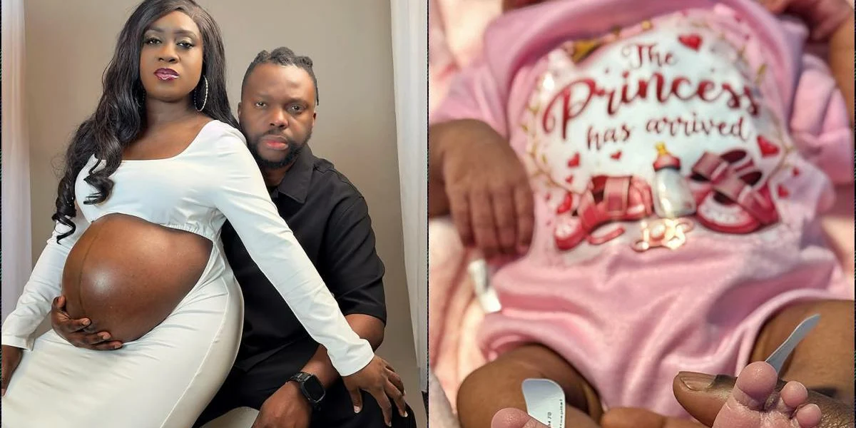 Nikki Laoye and husband welcome first child on wedding anniversary
