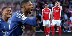 Champions League: Arsenal falter as PSG edge first-leg 1-0
