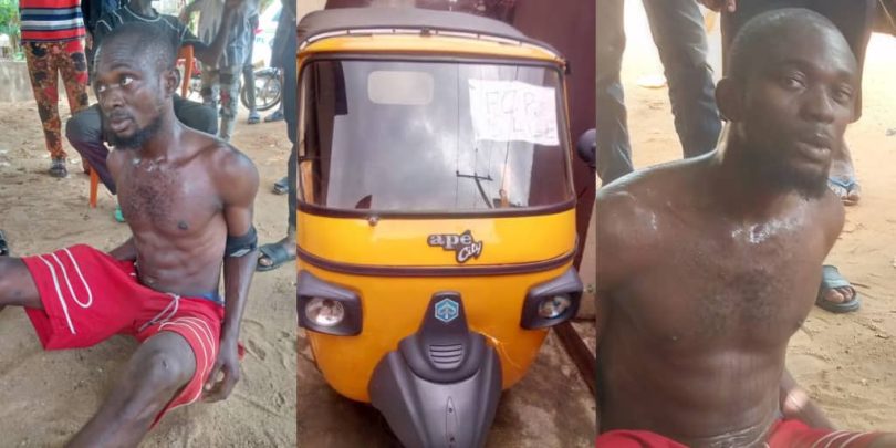 Tricycle thief apprehended in Erema community, Rivers State