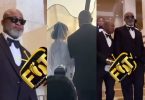 “He is giving too proud and bossy” – Mix reactions trail video of Priscilla Ojo’s father’s appearance at her white wedding