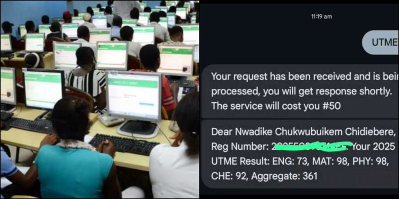 JAMB Resit: Student who scored 153 due to UTME error scores 361