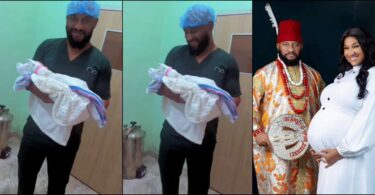 Yul Edochie shares adorable video of him cradling his daughter