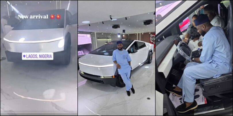 Israel DMW hails Davido as he takes delivery of new cyber truck