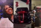 Davido surprises Chioma with brand new G-Wagon as birthday gift