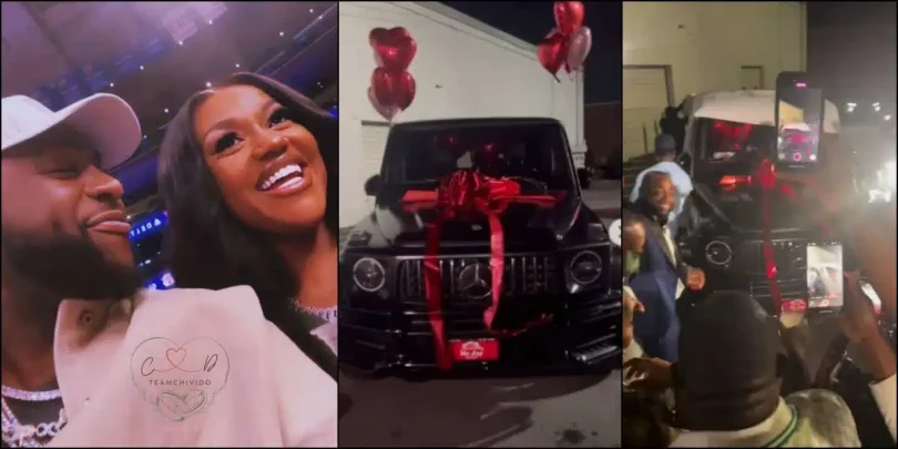 Davido surprises Chioma with brand new G-Wagon as birthday gift