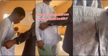 Wahala as student is caught with ‘expo’ on his native attire