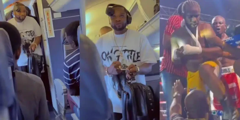Plane passengers mock Speed Darlington over boxing defeat to Portable