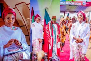 “Politics is calling you” – Fans react as Mercy Johnson shares photos from her visit to Plateau State with Speaker of House of Representatives wife
