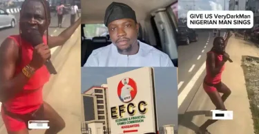 Man protests VeryDarkMan’s arrest, tells EFCC to exchange him with Tinubu and Akpabio