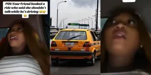 Lady fumes as driver asks her and friend not to talk while he drives

