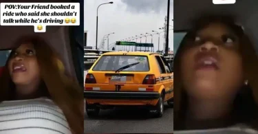 Lady fumes as driver asks her and friend not to talk while he drives
