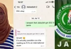 Lady dreams sister will score 302 in JAMB exam, shocked as she gets the exact score