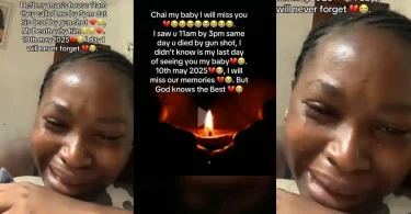 Lady bursts into tears after boyfriend passes away hours after she left his house