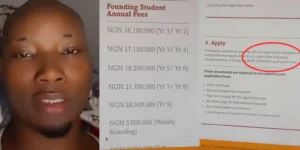 Man in disbelief as Lagos school charges ₦8m per term, ₦2m application fee
