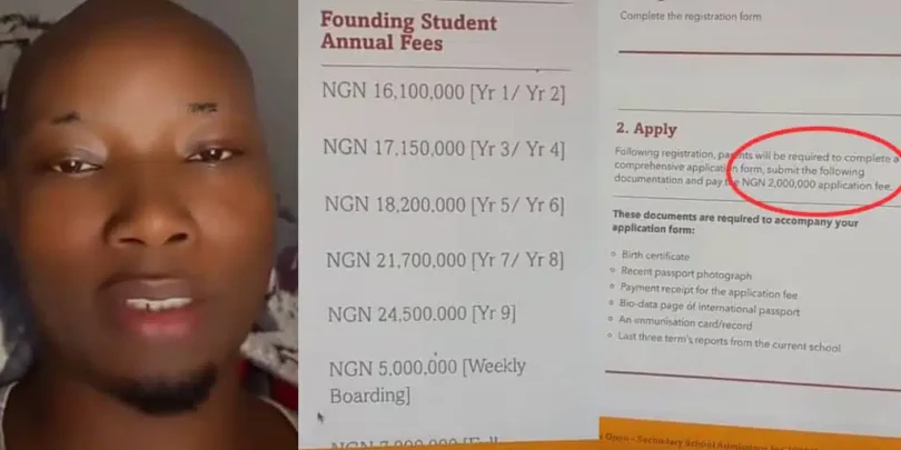 Man in disbelief as Lagos school charges ₦8m per term, ₦2m application fee