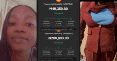 Woman calls out vendor after paying ₦240,350 for ill-fitting suit and cowl neck top