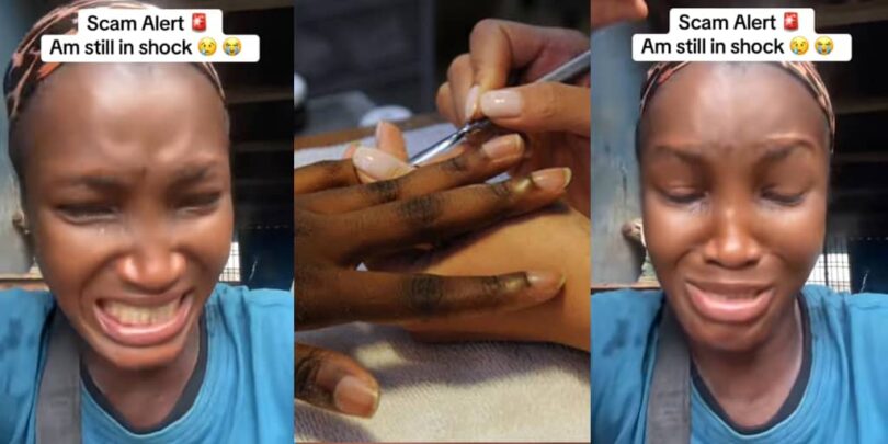 Nail tech weeps as customer flees without paying ₦23,500 after fixing nails and lashes