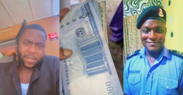 Man applauds police officer who gave ₦20k and helped fix car on Lagos-Ibadan expressway
