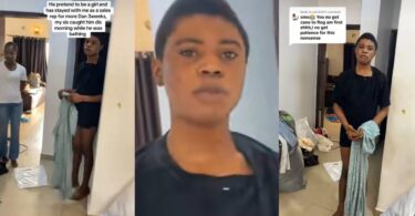 Businesswoman finds out sales rep she hired 3 weeks ago is a boy pretending to be a girl