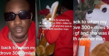 Boyfriend drives over 300 miles to surprise girlfriend, finds her with another man