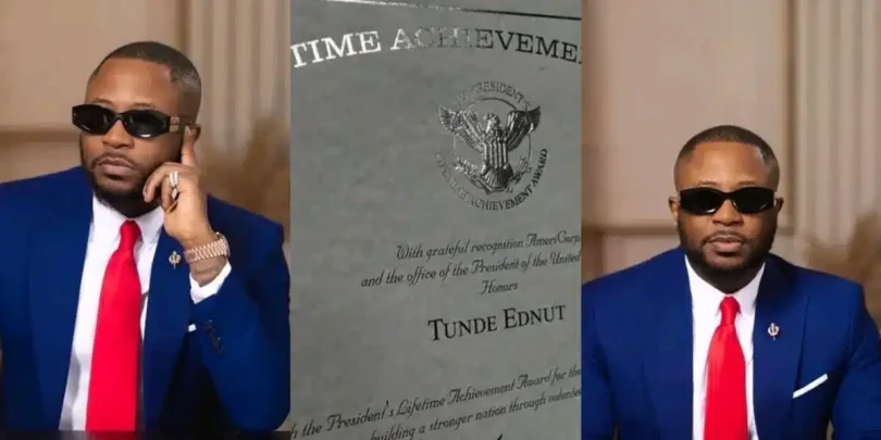 Tunde Ednut becomes US citizen, reveals special award from Joe Biden