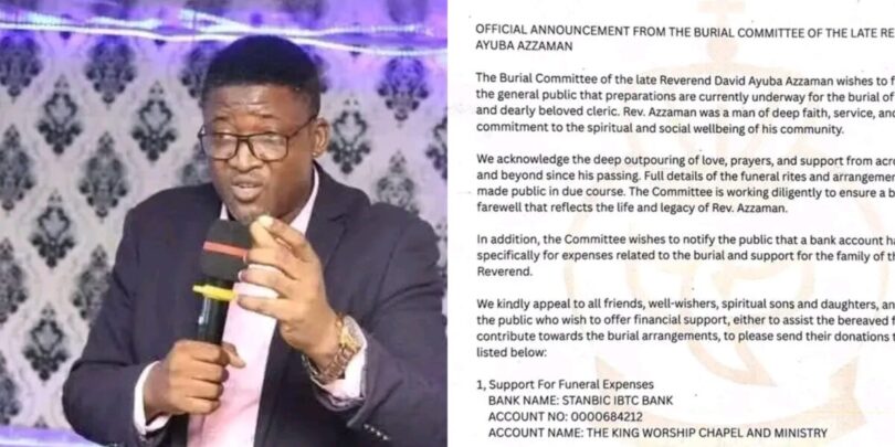 Details about Ayuba Azzaman’s burial arrangements