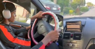 Concerns as WizKid’s teenage son spotted taking driving lessons