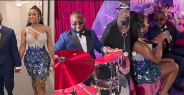 Davido Serenades Chioma With Drum Performance At Her 30th Birthday Bash