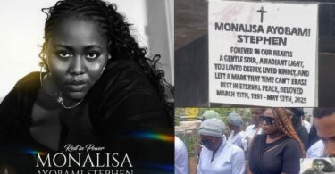 Tears flow as Monalisa Stephen is laid to rest