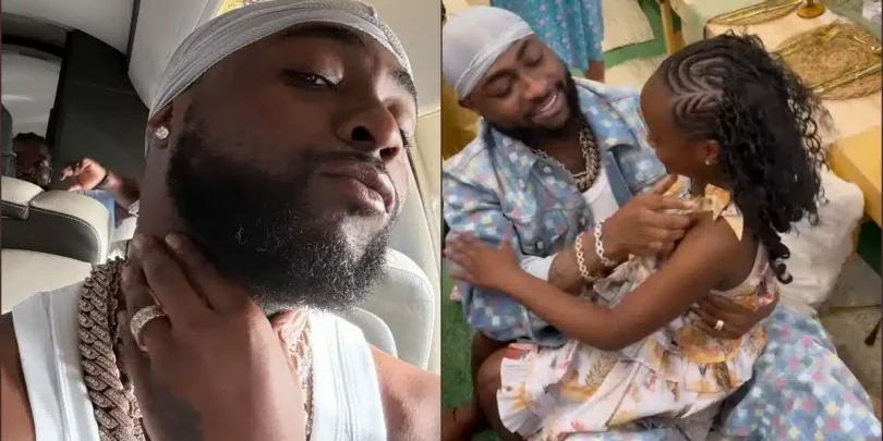 Davido melts hearts with surprise visit to daughter Hailey’s birthday party