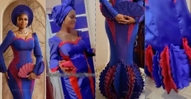 Lady under fire for recreating Priscilla Ojo’s wedding outfit