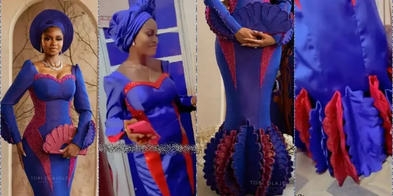 Lady under fire for recreating Priscilla Ojo’s wedding outfit