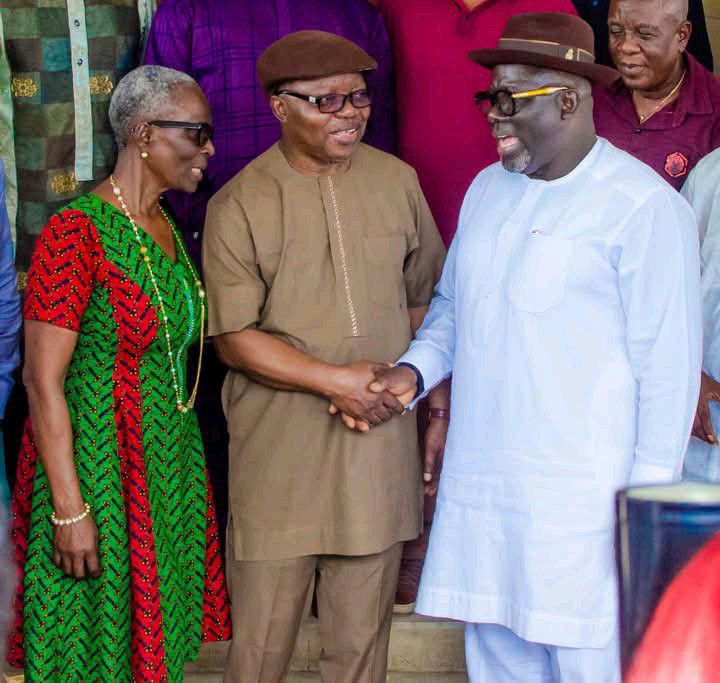 After Decamping to APC, Delta State Governor Oborevwori Visits Ex-Governor Uduaghan [Photos]