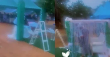 Couple heartbroken as rain disrupts wedding ceremony, guests abscond