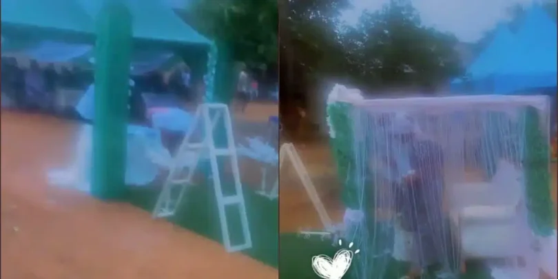 Couple heartbroken as rain disrupts wedding ceremony, guests abscond