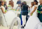 Drama as guest arrives in a dress similar to bride’s wedding gown