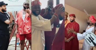 Davido melts hearts as he plays groomsman at Asa Asika’s wedding