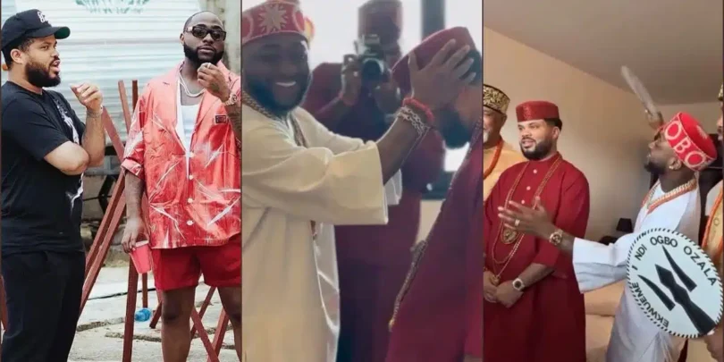 Davido melts hearts as he plays groomsman at Asa Asika’s wedding