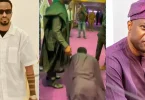 Escort stops 9ice while attempting to greet Gov. Makinde, he reacts