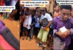 Asherkine gifts student N375K after he did 50 pushups