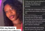 Lady leaks chat she received from her aunty’s boss who’s interested in her