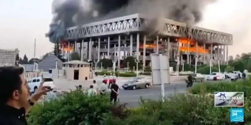 Chaos as Israel strikes Iran’s state TV during live broadcast