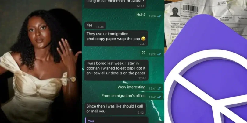 Lady calls our Nigeria immigration service after her application form was used to sell Akara to stranger