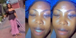 Lady bursts into tears after attending ex-boyfriend’s wedding
