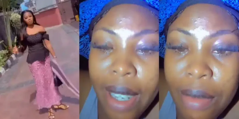 Lady bursts into tears after attending ex-boyfriend’s wedding