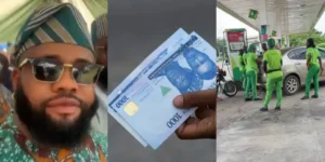 Man exposes Abuja filling station for paying fuel attendants ₦10k monthly salary
