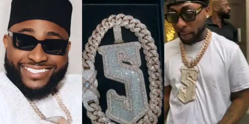 Davido takes delivery of ‘5ive’ diamond pendant