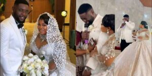 Tears flow as Moc Madu gets emotional at wedding to Ruby Ojiakor
