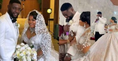 Tears flow as Moc Madu gets emotional at wedding to Ruby Ojiakor