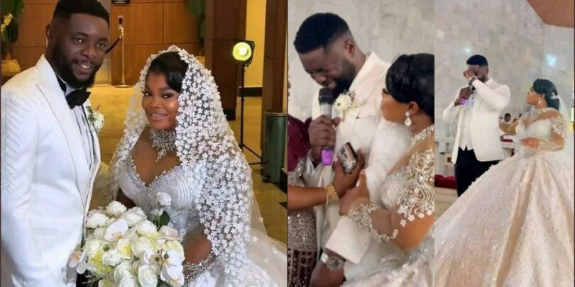 Tears flow as Moc Madu gets emotional at wedding to Ruby Ojiakor